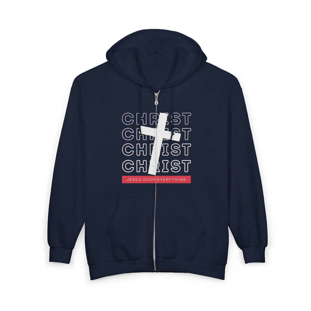 “Jesus Christ Over Everything” Zip-Up Hoodie