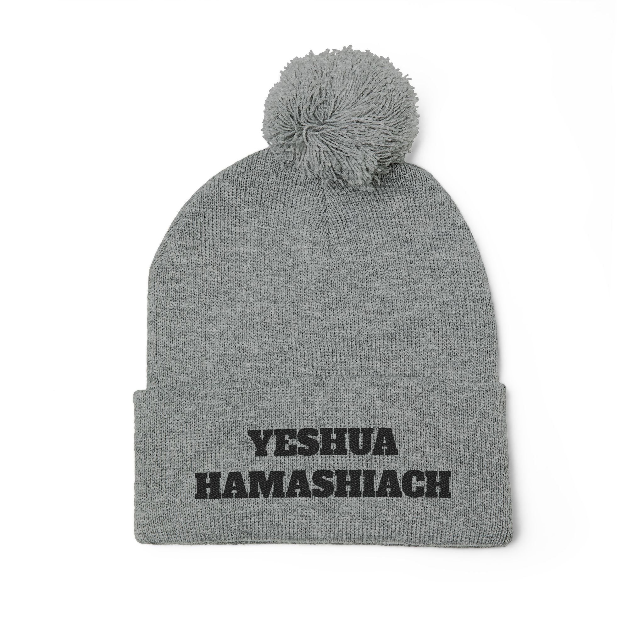 Yeshua Hamashiach Pom-Pom Knit Cap (Embroidery)