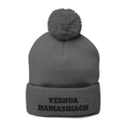 Yeshua Hamashiach Pom-Pom Knit Cap (Embroidery)