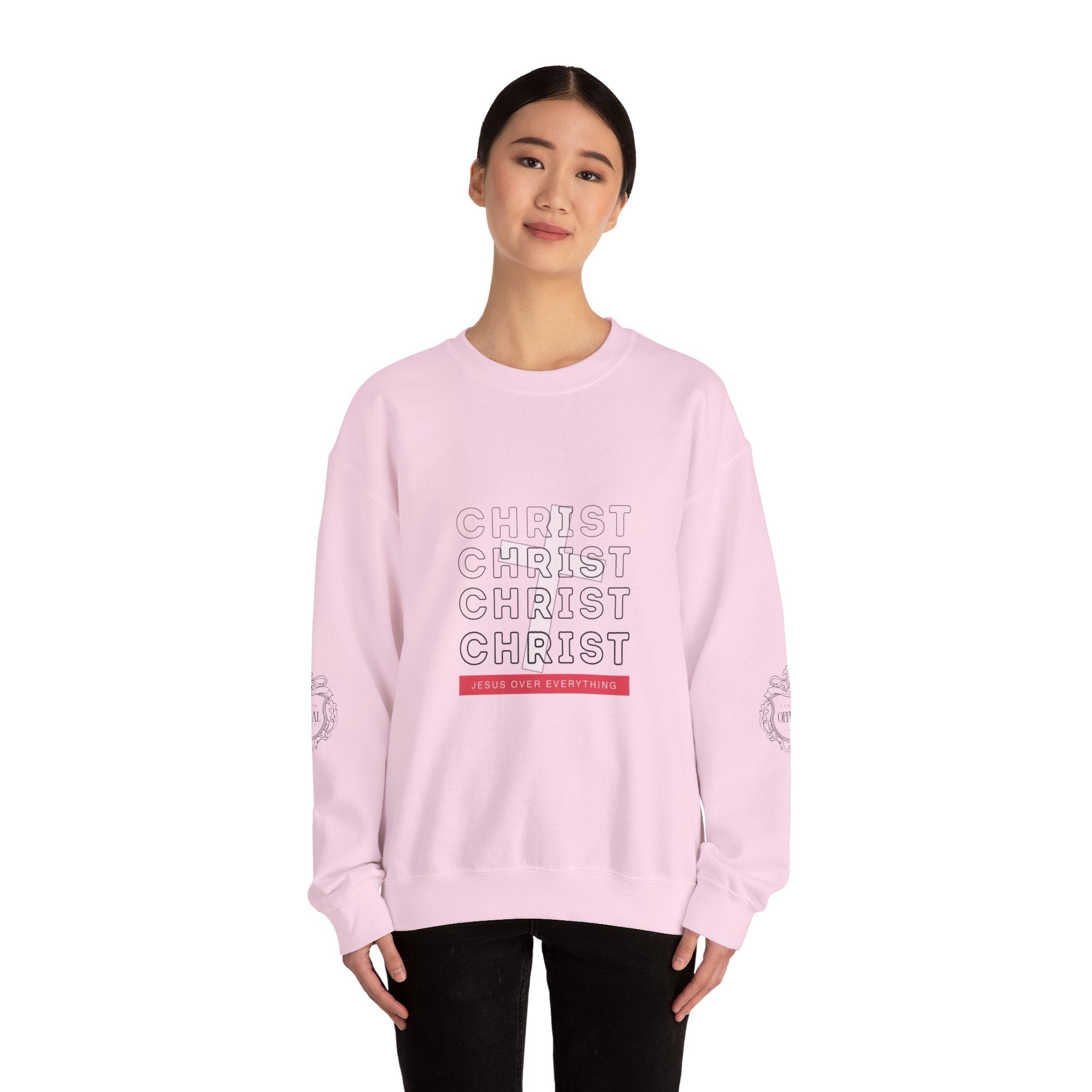 “Jesus Christ Over Everything” Crewneck Sweatshirt