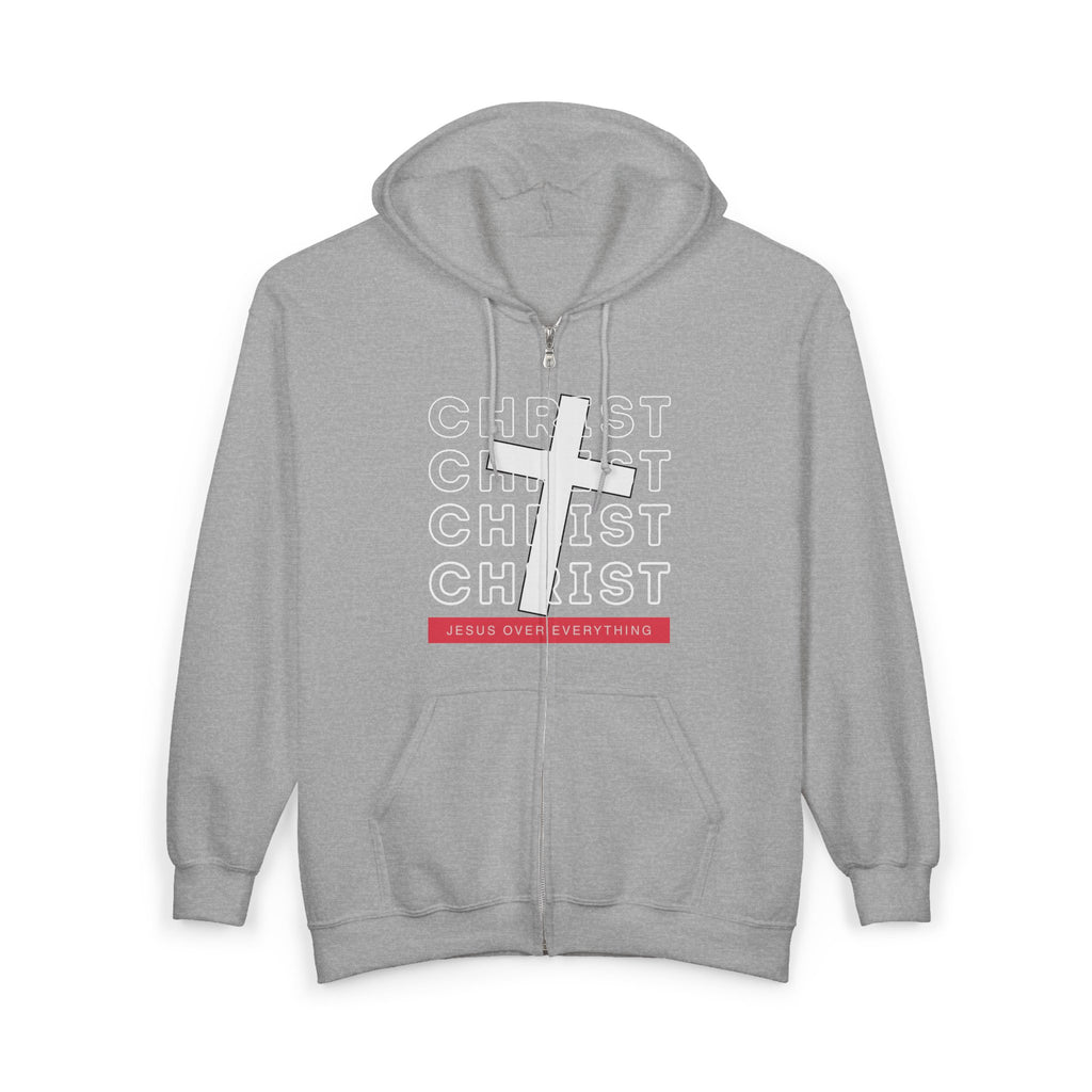 “Jesus Christ Over Everything” Zip-Up Hoodie