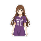 “CHOSEN 01” Cute Brown Hair Woman-Kiss-Cut Sticker