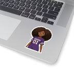 “CHOSEN 01” Cute Afro Puff Woman-Kiss-Cut Sticker