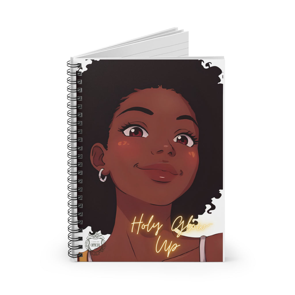 The "Holy Glow-Up" Spiral Notebook – Ruled Journal for Notes