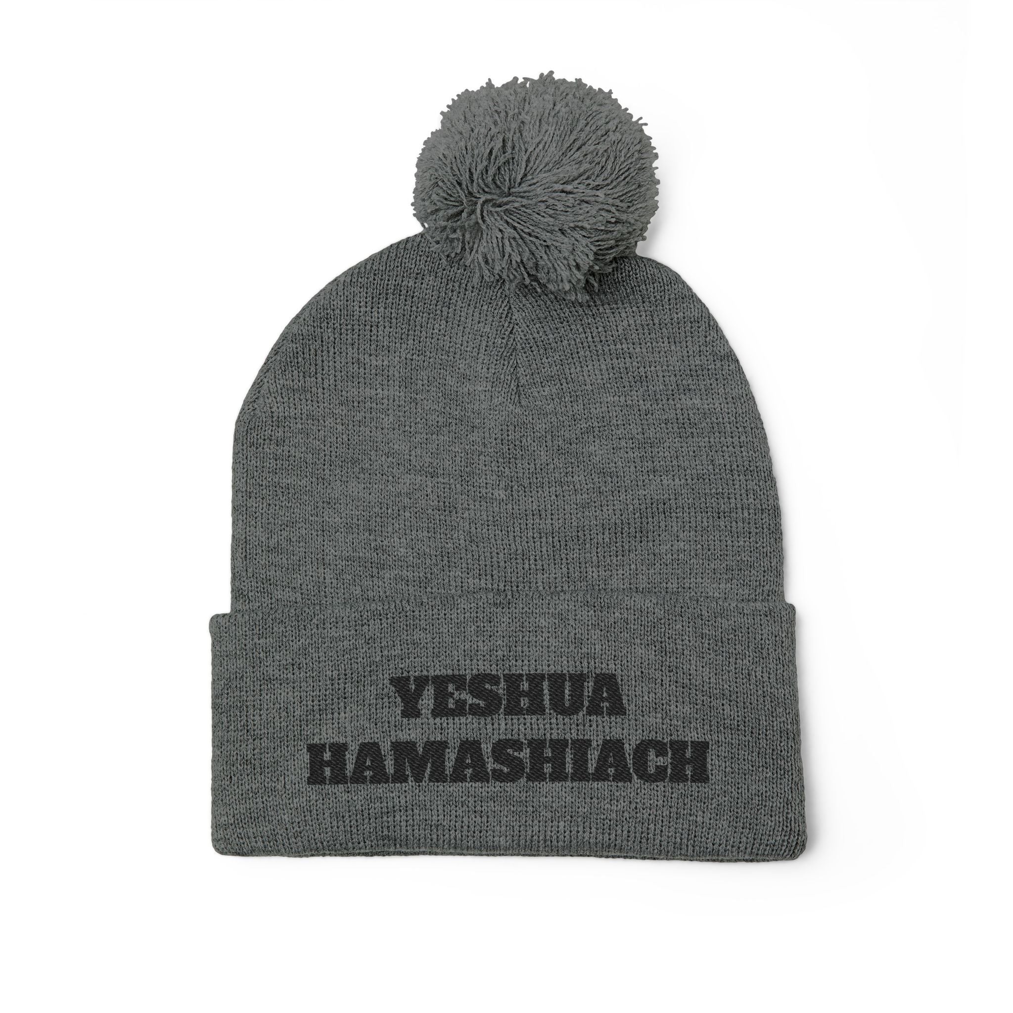 Yeshua Hamashiach Pom-Pom Knit Cap (Embroidery)