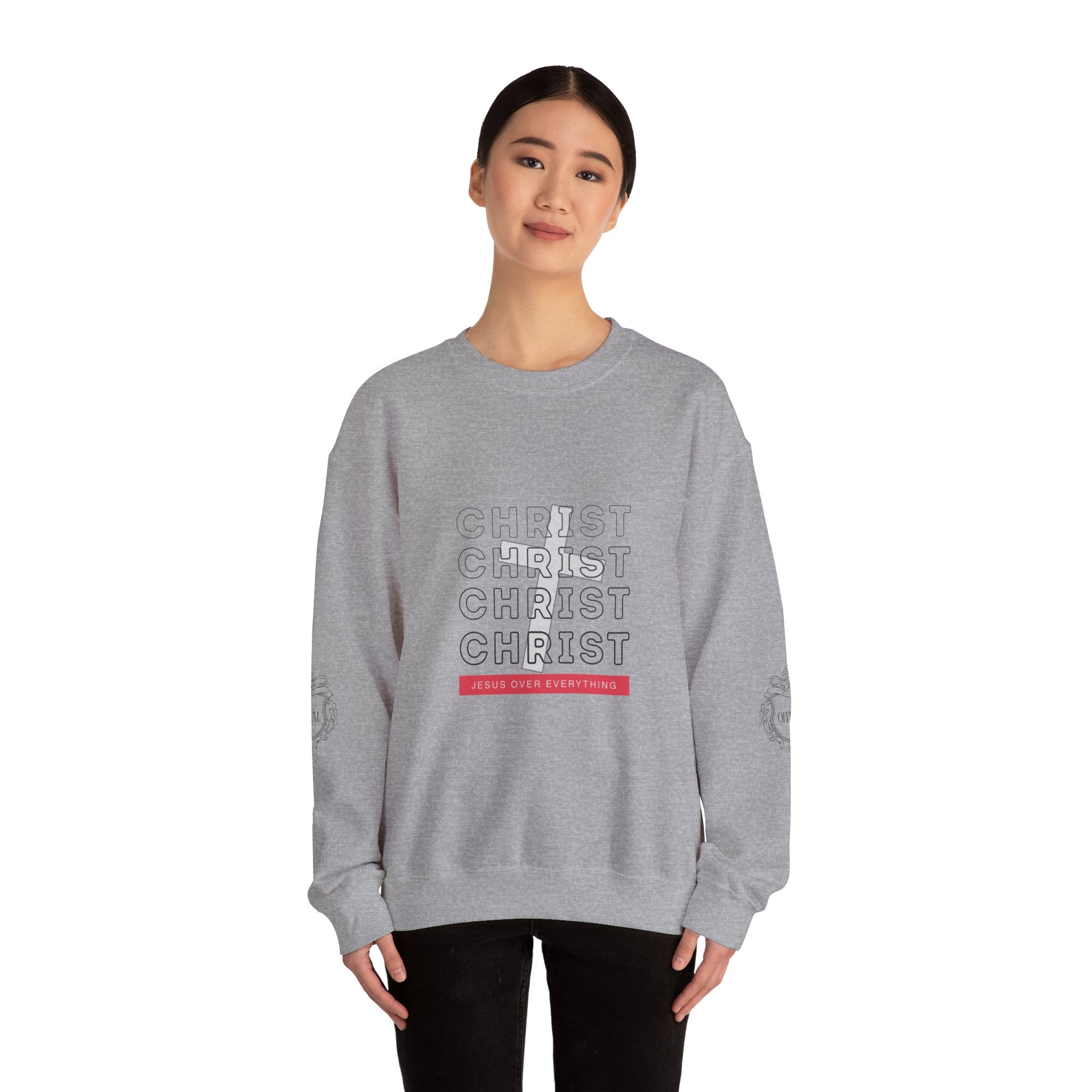 “Jesus Christ Over Everything” Crewneck Sweatshirt