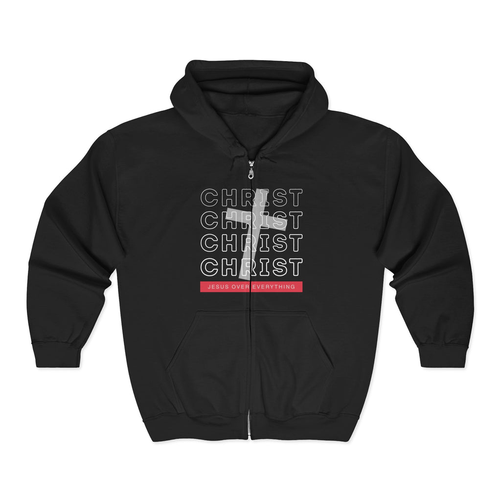 “Jesus Christ Over Everything” Zip-Up Hoodie